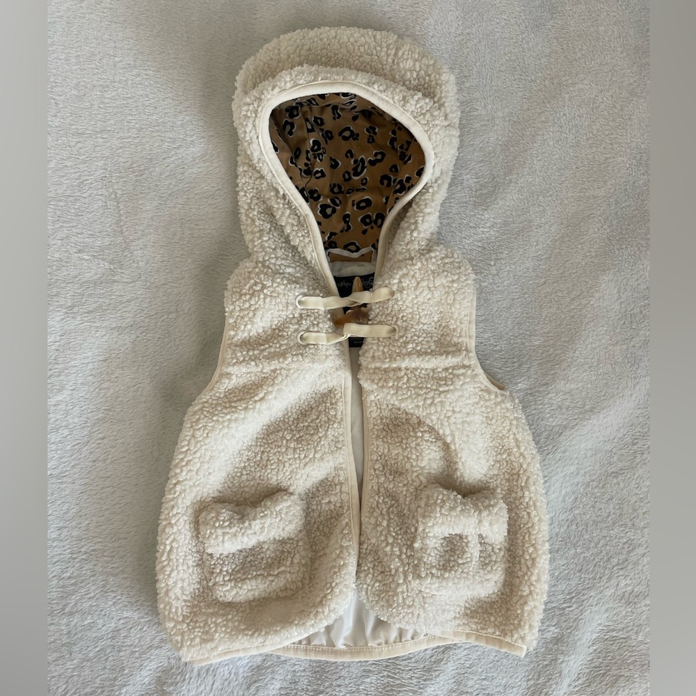 Cynthia Rowley Cream Sherpa Kids Vest